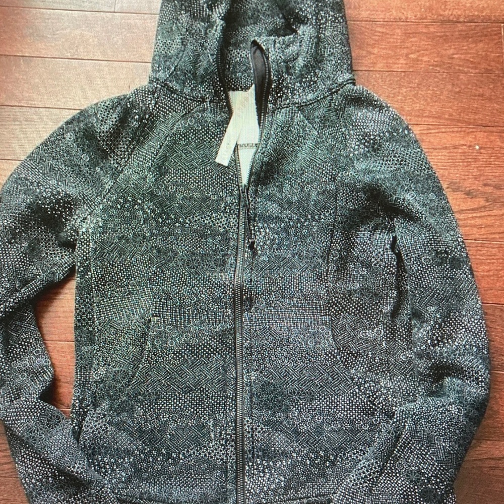 lululemon athletica Black Speckle Hooded Utility Jacket